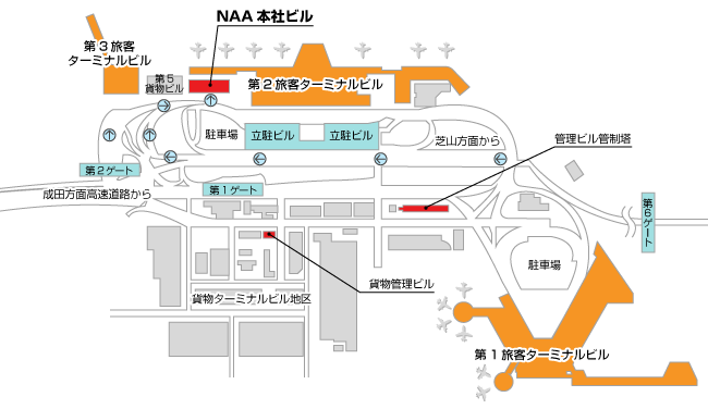 成田空港全体図