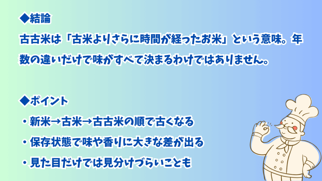 h3名前が似ていてややこしい…古米と古古米の違いをやさしく解説の見出し画像