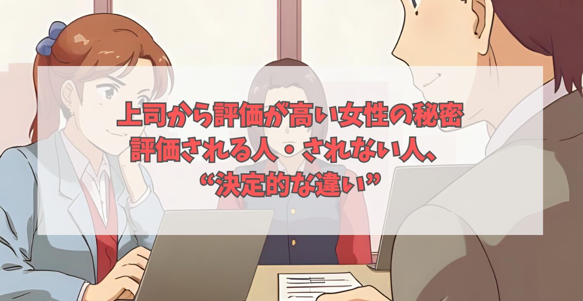 上司から評価が高い女性の秘密｜評価される人・されない人、その“決定的な違い”とは？のアイキャッチ画像